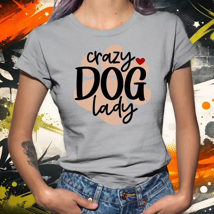 Crazy Dog lady női póló