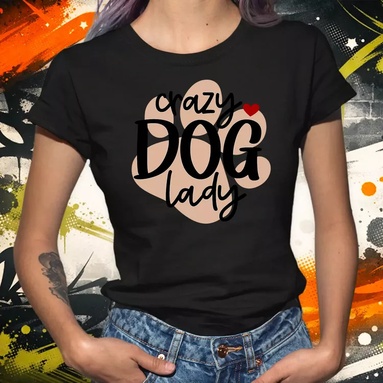 Crazy Dog lady női póló