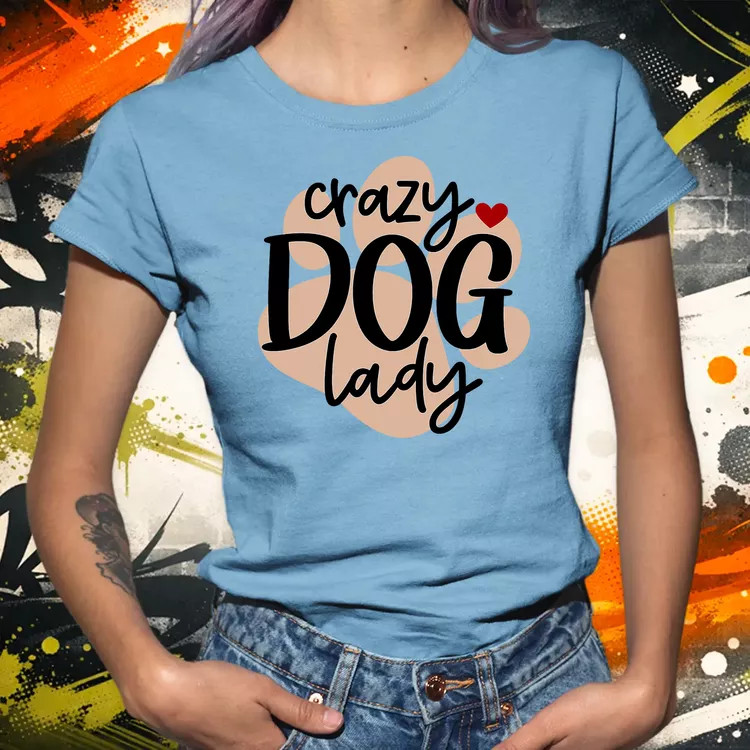 Crazy Dog lady női póló