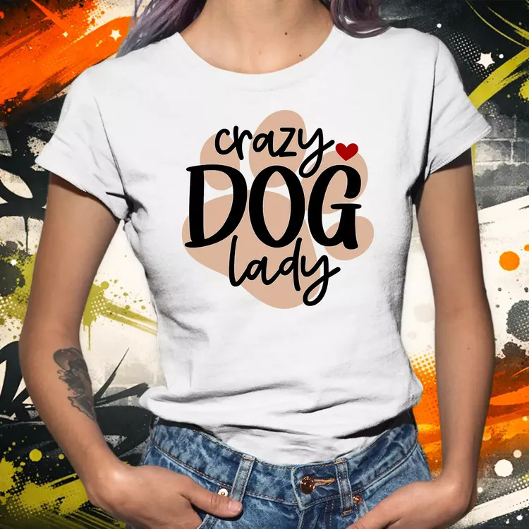 Crazy Dog lady női póló