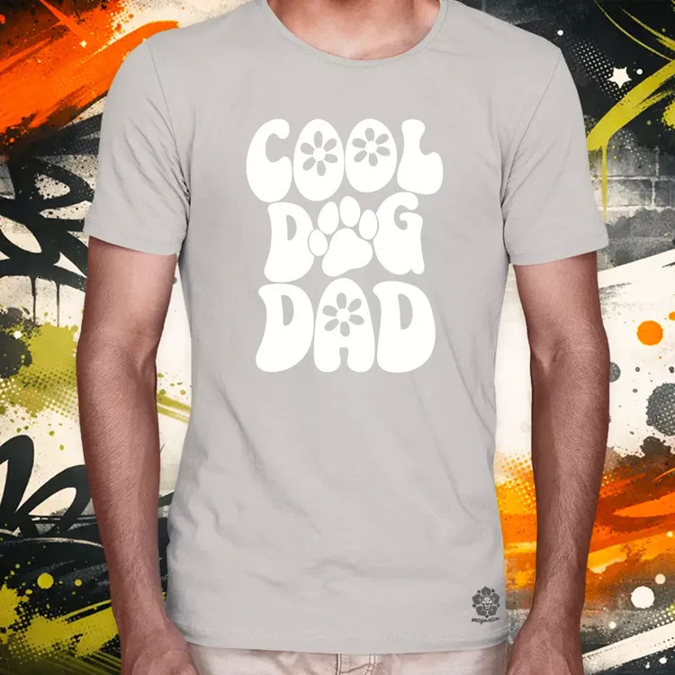 Dog dad fehér férfi póló