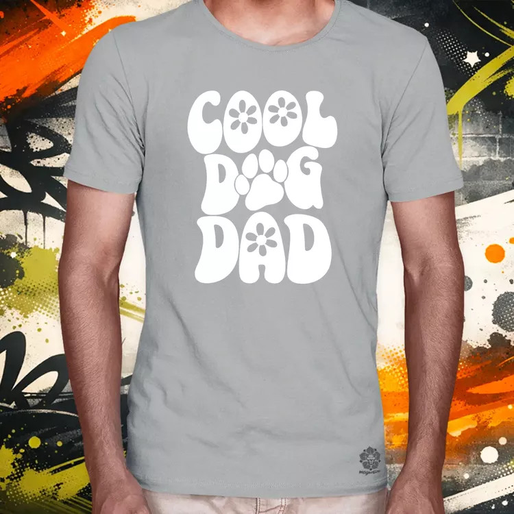Dog dad fehér férfi póló