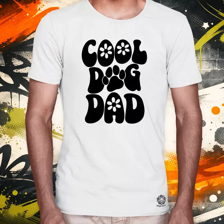 Dog dad fekete férfi póló