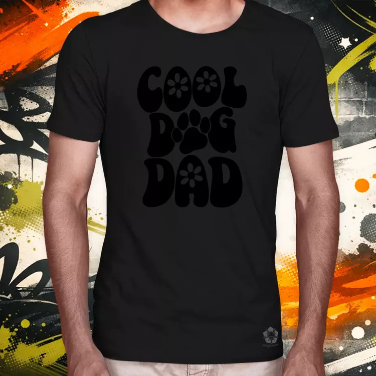 Dog dad fekete férfi póló