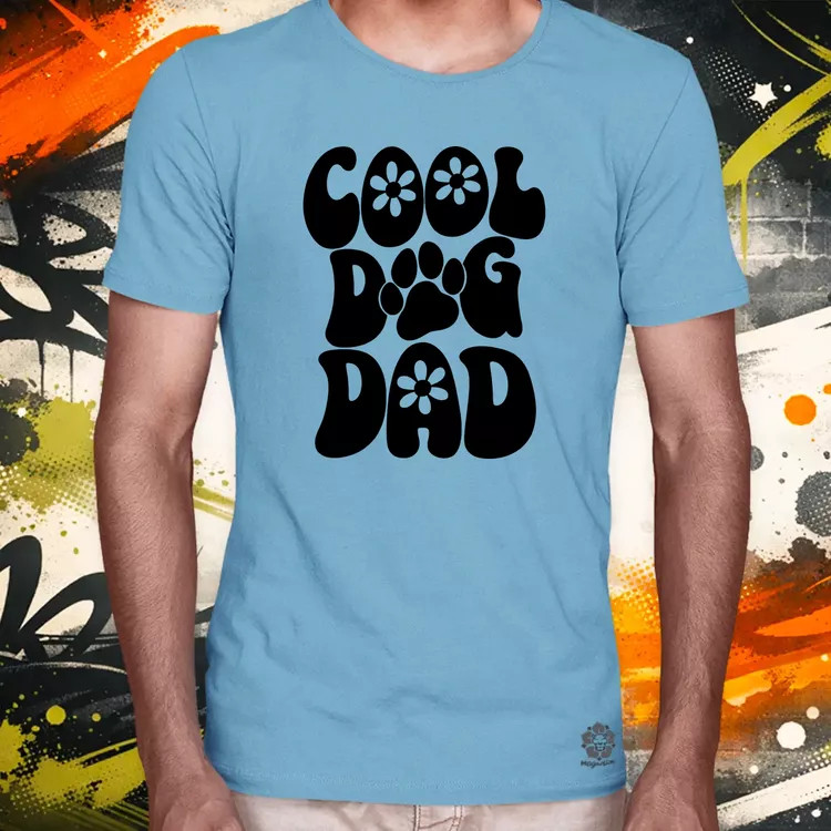 Dog dad fekete férfi póló