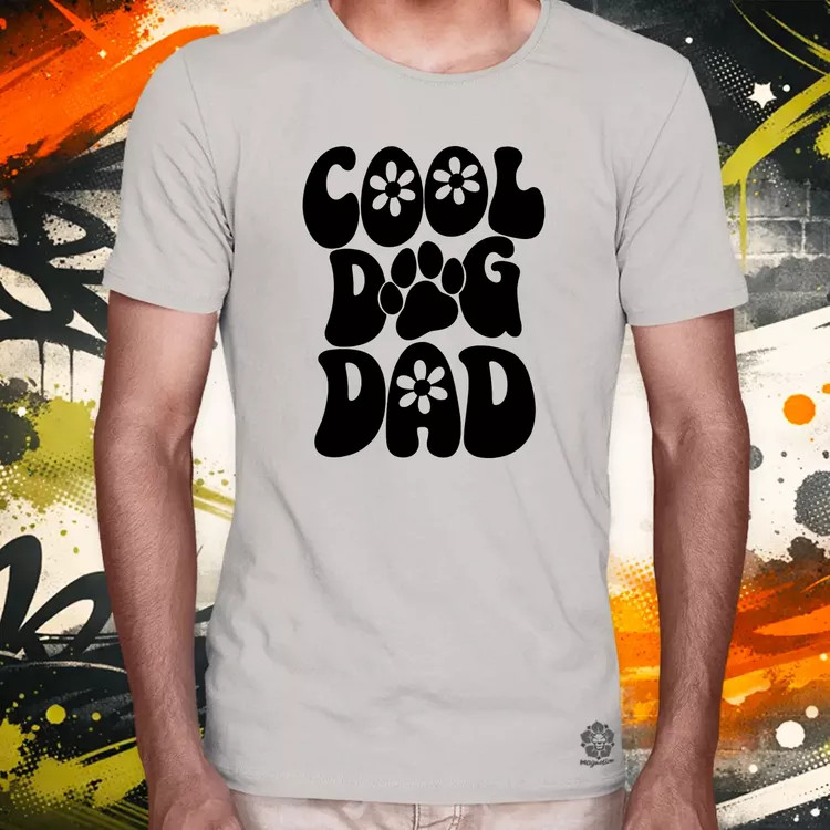 Dog dad fekete férfi póló