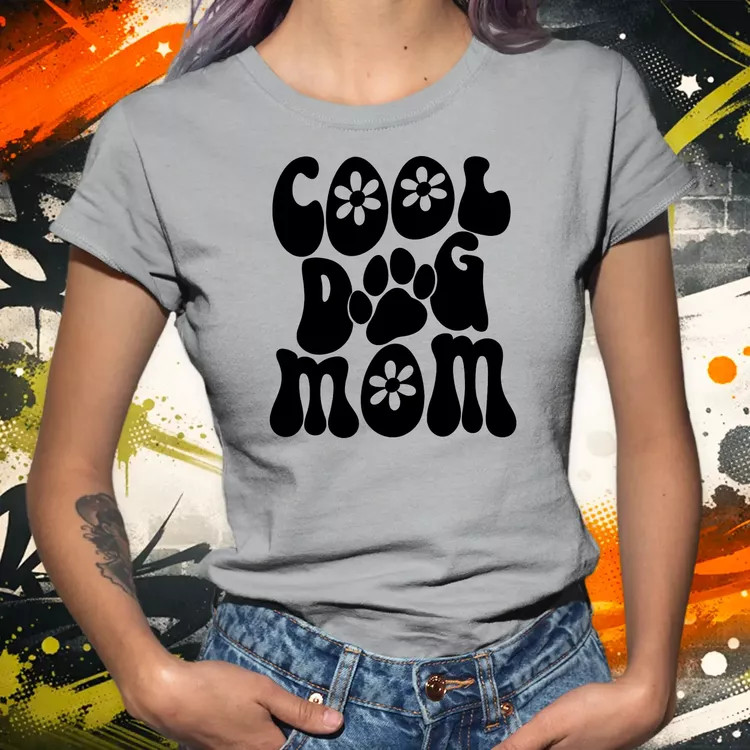 Dog mum fekete női póló