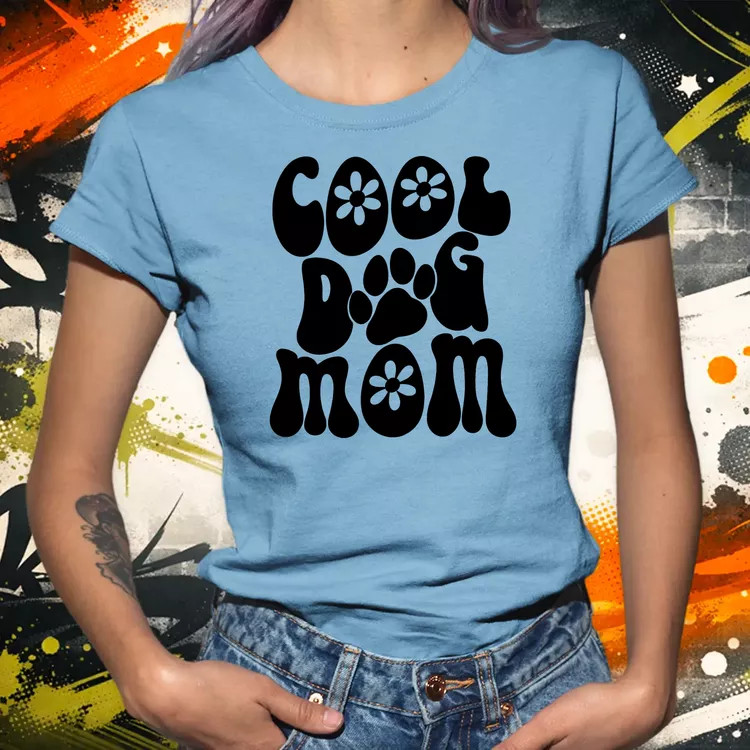 Dog mum fekete női póló