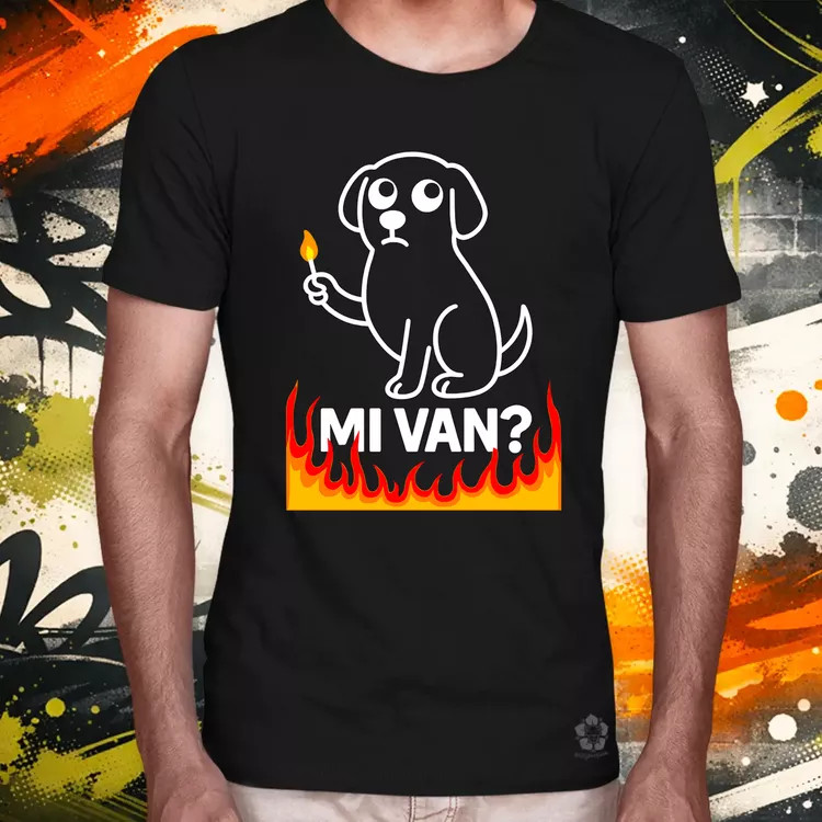 Mi van? férfi póló