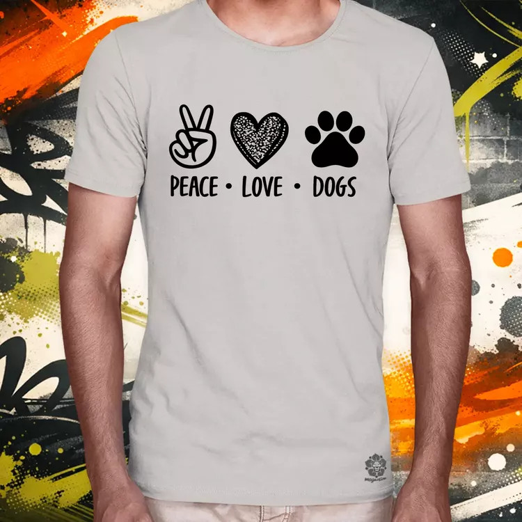 Peace Love Dogs férfi póló
