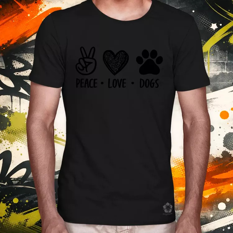 Peace Love Dogs férfi póló