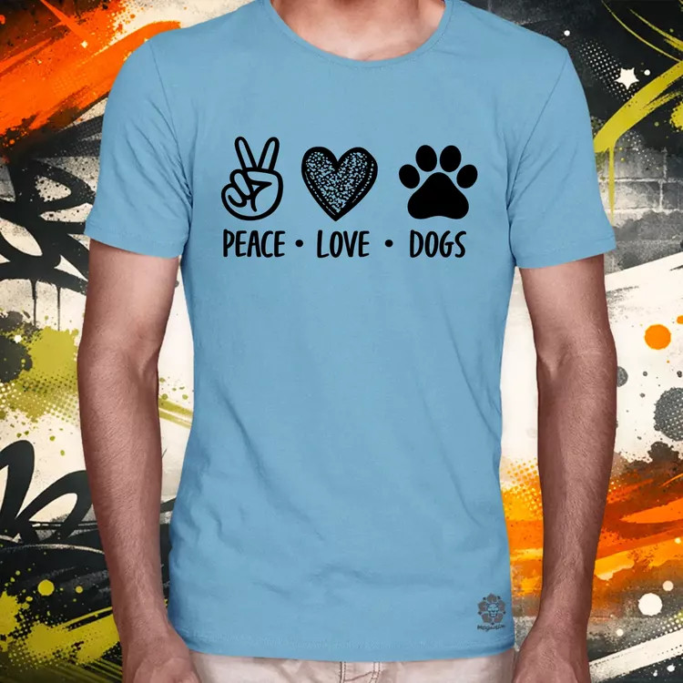 Peace Love Dogs férfi póló