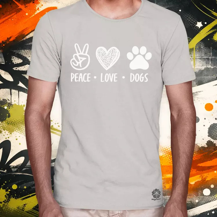 Peace Love Dogs férfi póló