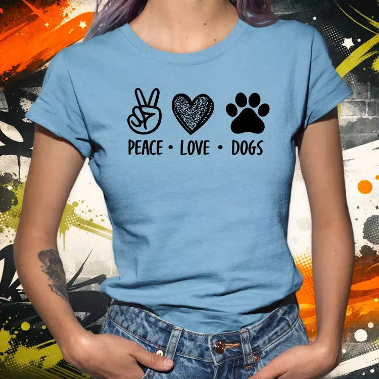 Peace Love Dogs női póló