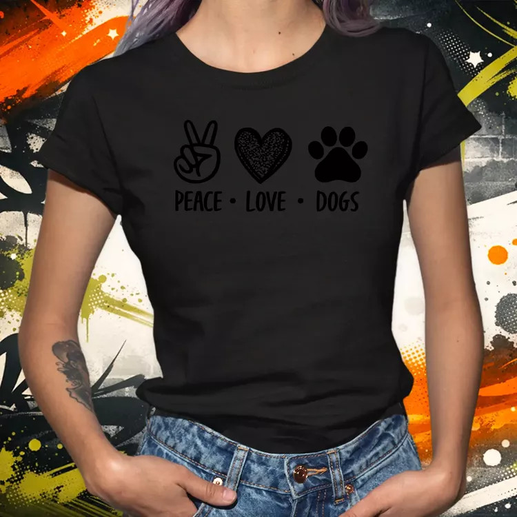 Peace Love Dogs női póló