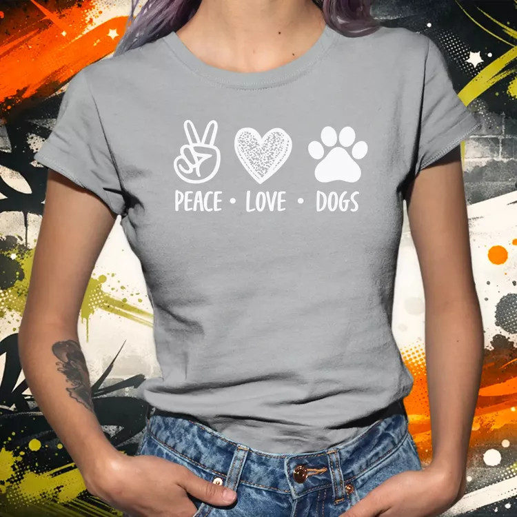 Peace Love Dogs női póló