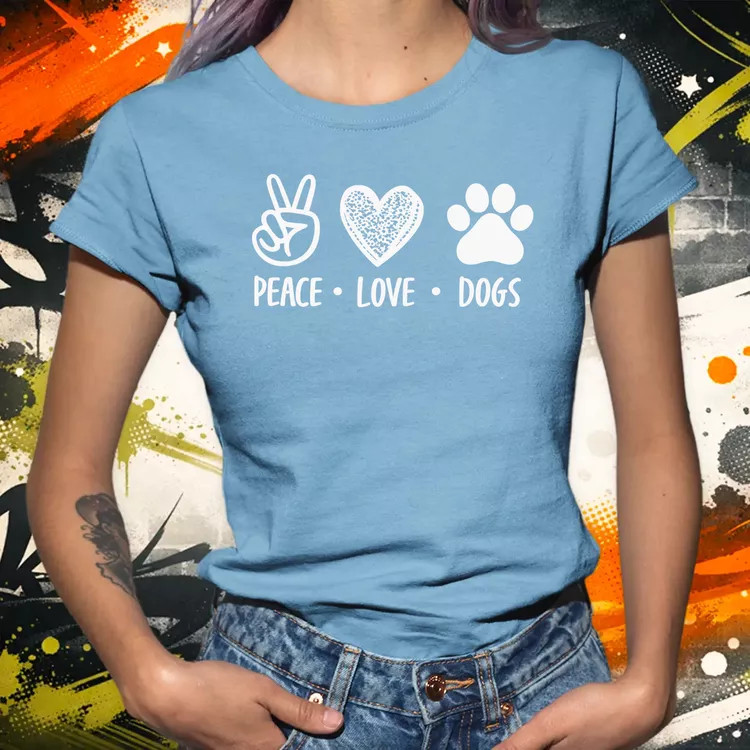 Peace Love Dogs női póló