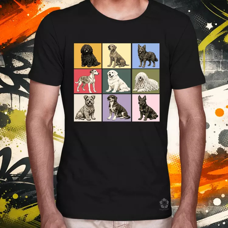 Popart Magyar kutyák férfi póló
