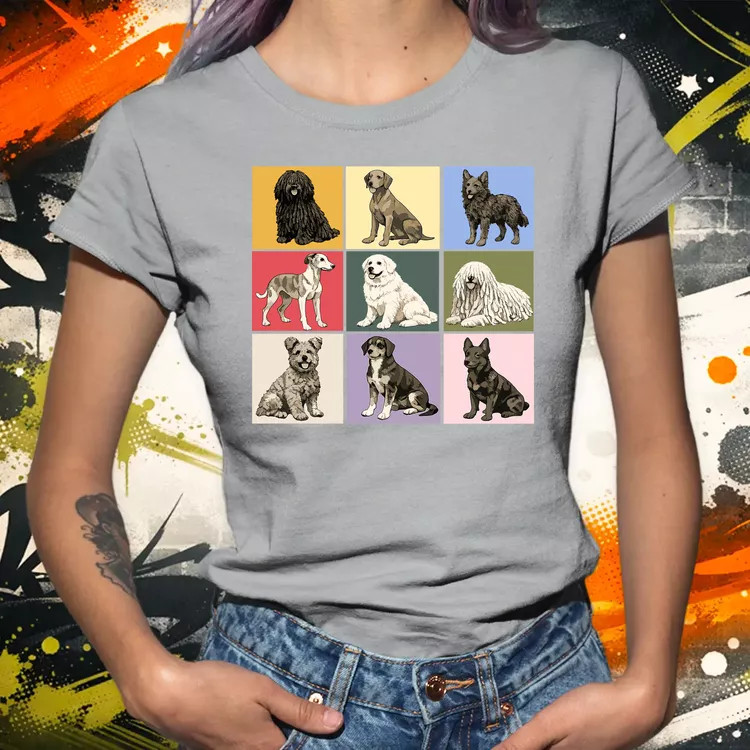 Popart Magyar kutyák női póló