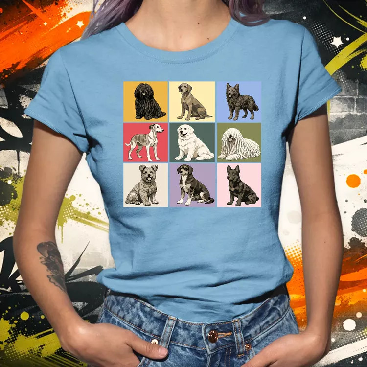 Popart Magyar kutyák női póló