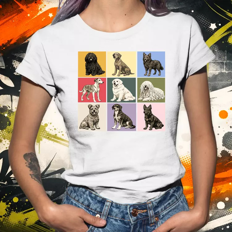 Popart Magyar kutyák női póló
