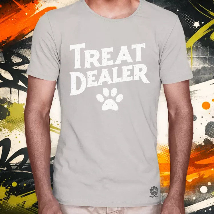 Treat Dealer fehér férfi póló