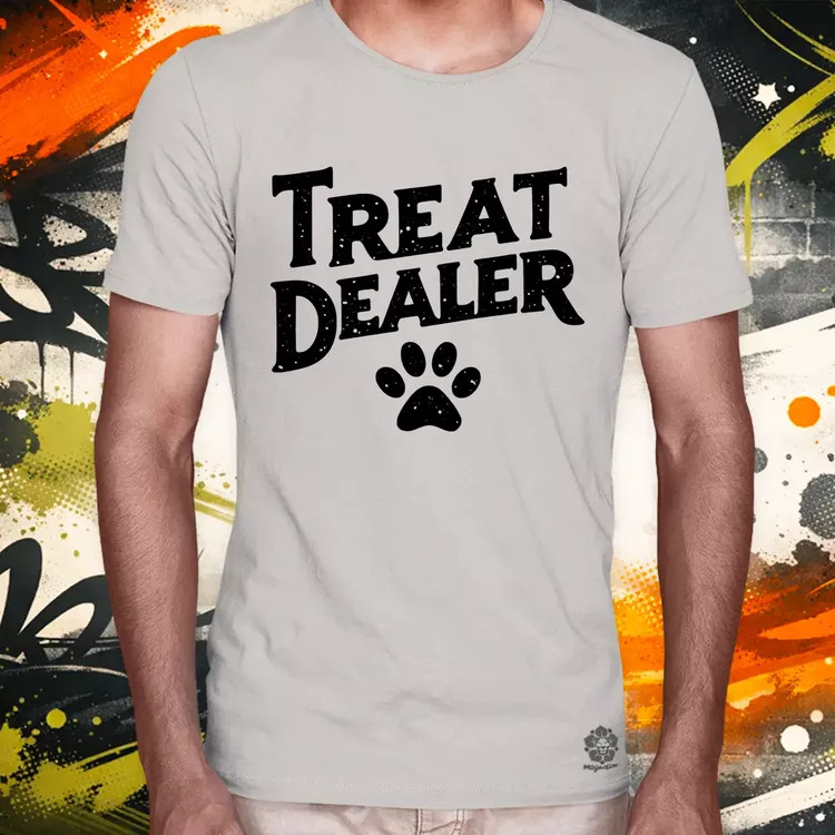 Treat Dealer fekete férfi póló