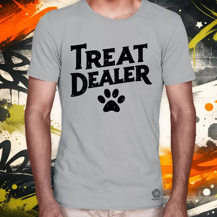 Treat Dealer fekete férfi póló