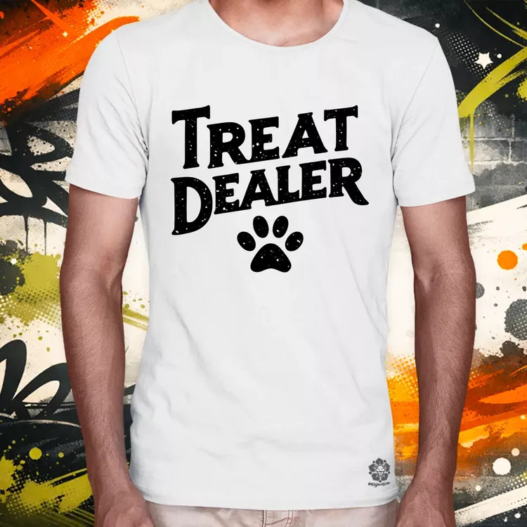 Treat Dealer fekete férfi póló