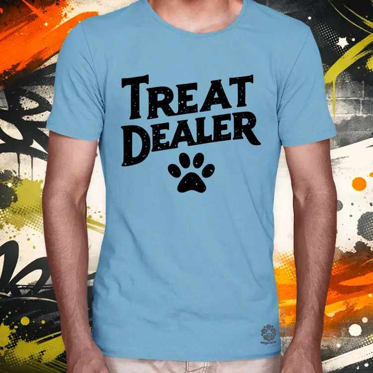 Treat Dealer fekete férfi póló