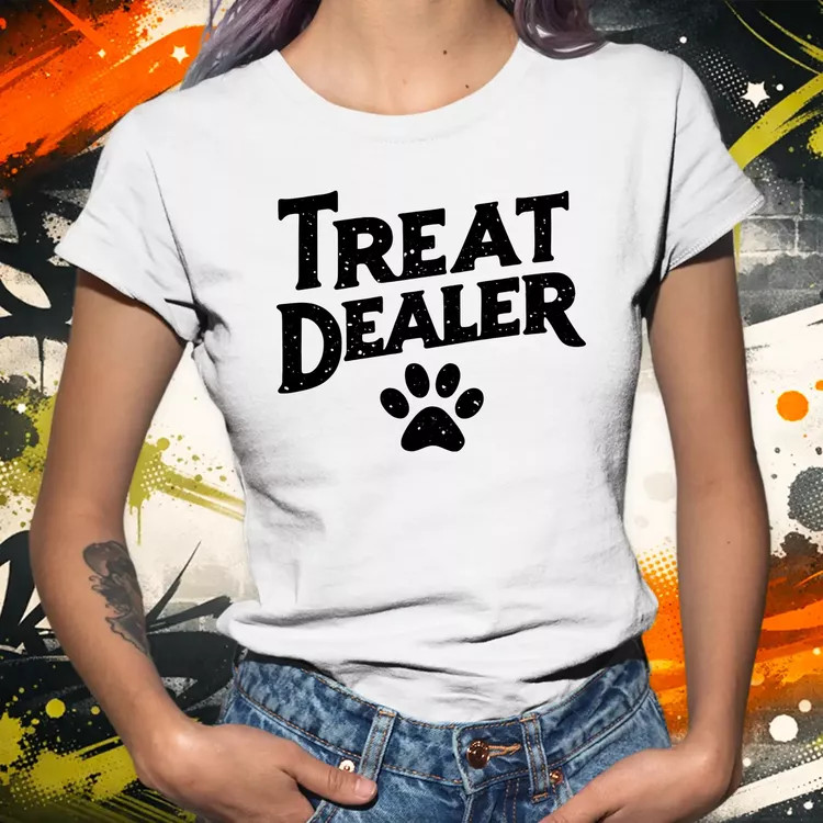 Treat Dealer fekete női póló