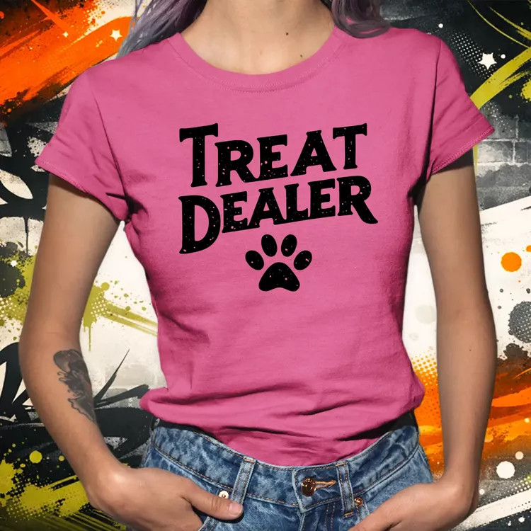 Treat Dealer fekete női póló