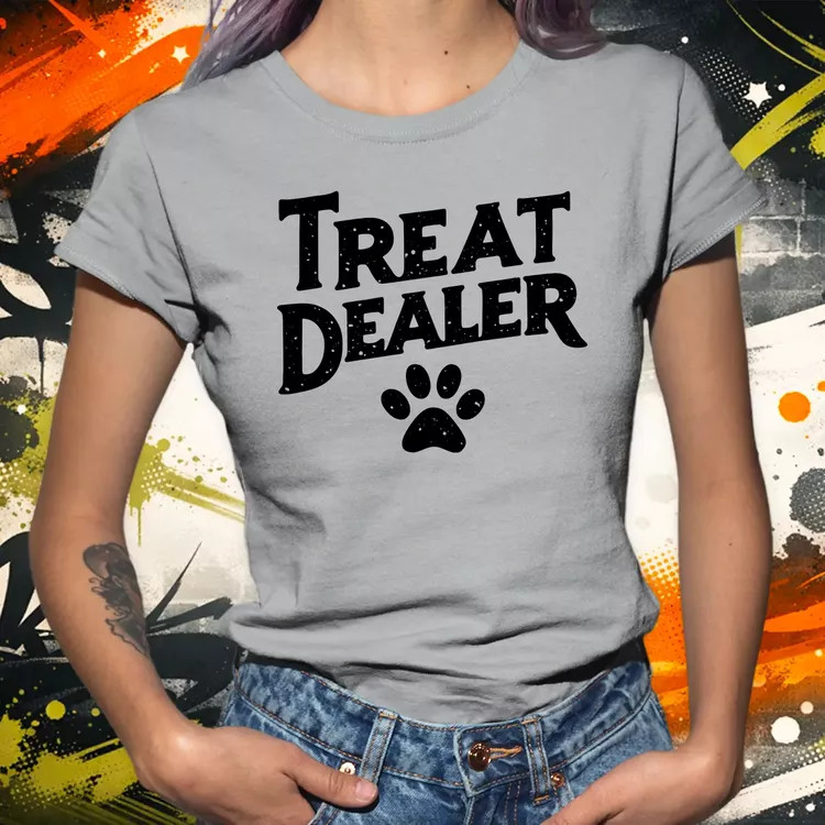 Treat Dealer fekete női póló