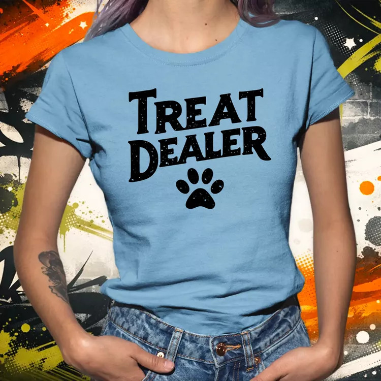 Treat Dealer fekete női póló