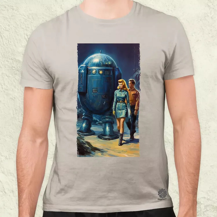 1950-es évek retró futurisztikus sci-fi poszter v2 férfi póló