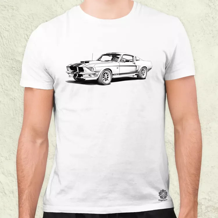 1967 Shelby Mustang GT500 v3 férfi póló