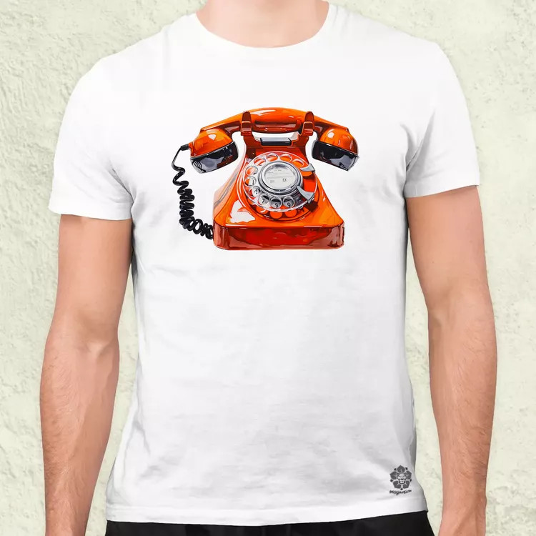 Festett telefon v1 férfi póló