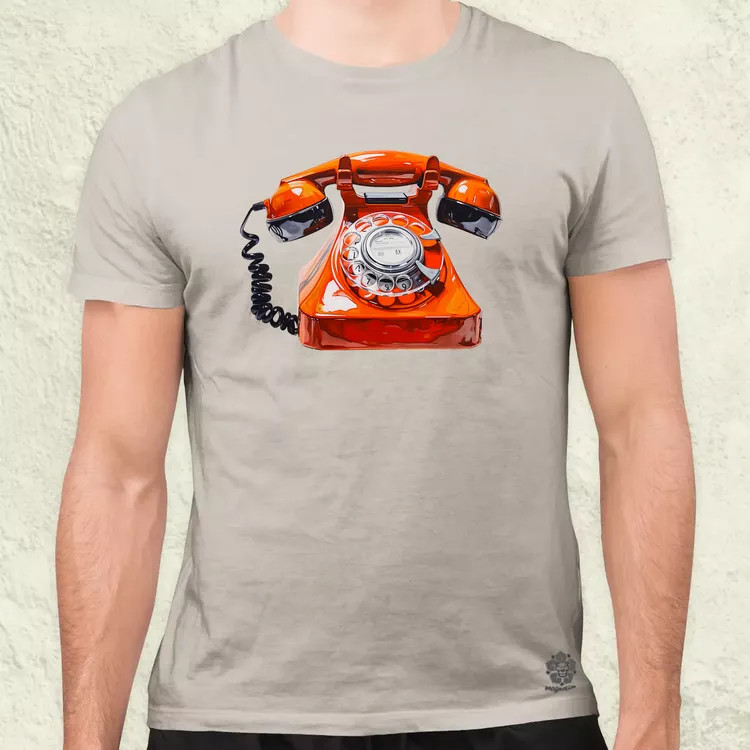 Festett telefon v1 férfi póló