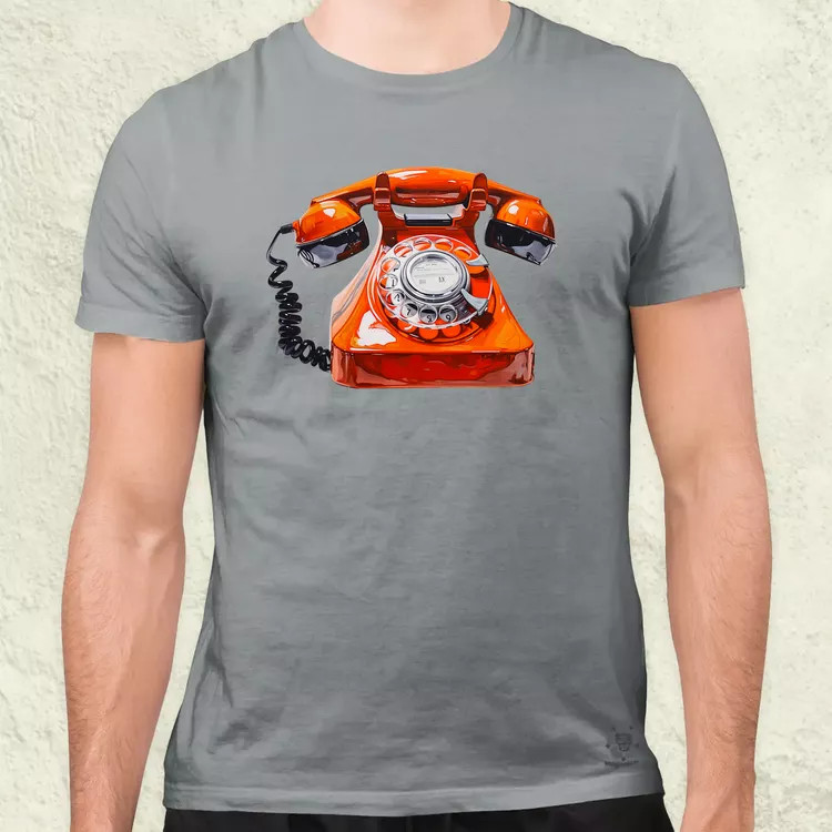Festett telefon v1 férfi póló