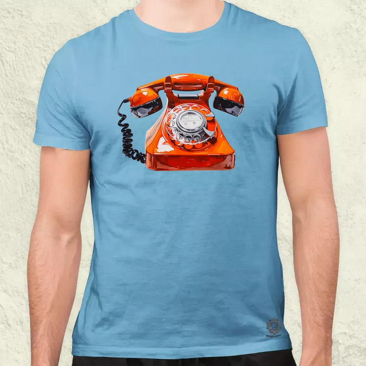 Festett telefon v1 férfi póló