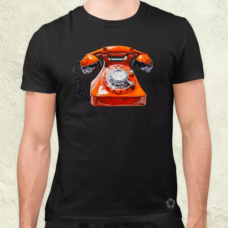 Festett telefon v1 férfi póló