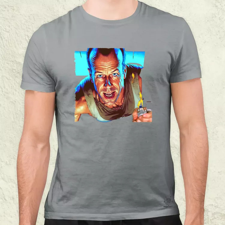 John McClane portré fanart v3 férfi póló