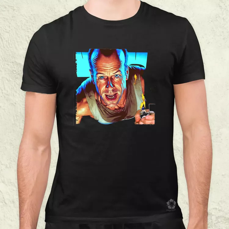 John McClane portré fanart v3 férfi póló