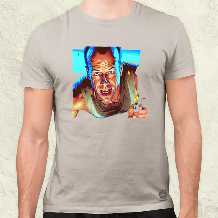 John McClane portré fanart v3 férfi póló