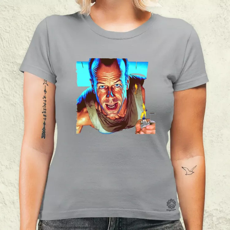 John McClane portré fanart v3 női póló