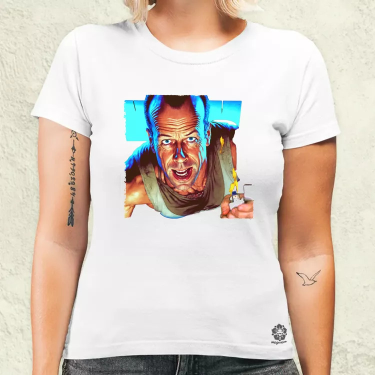 John McClane portré fanart v3 női póló