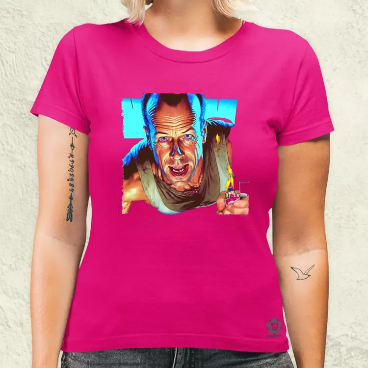 John McClane portré fanart v3 női póló