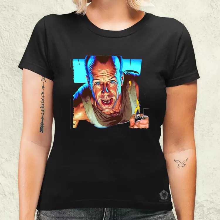 John McClane portré fanart v3 női póló