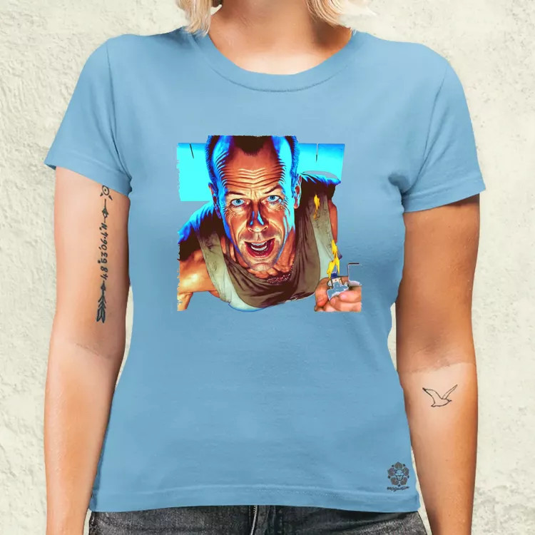 John McClane portré fanart v3 női póló