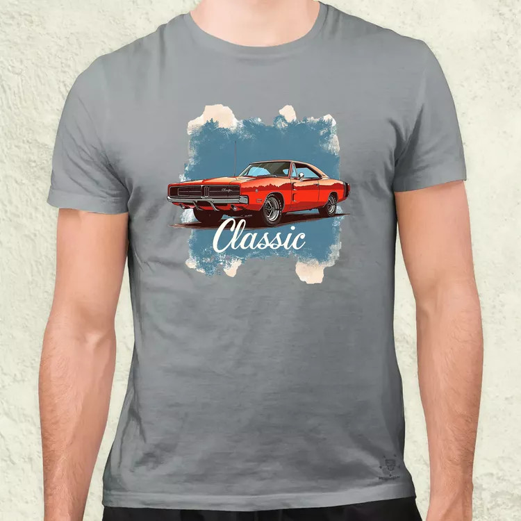Klasszikus 1969 Dodge Charger v1 férfi póló